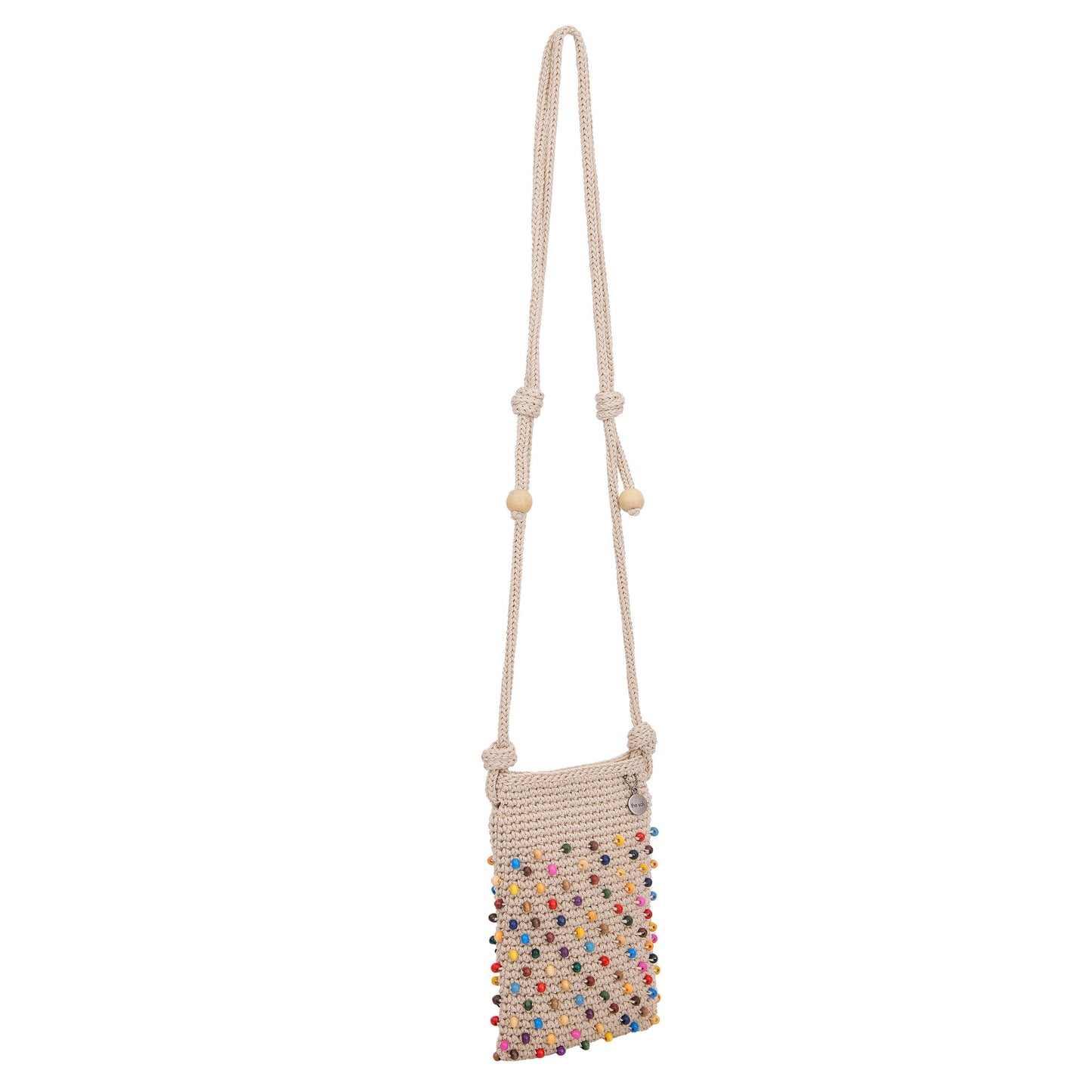 The Sak Josie Mini Crossbody Crochet - Ecru Multi Beads
