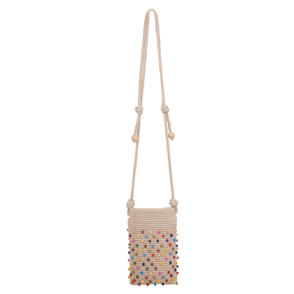 The Sak Josie Mini Crossbody - Hand Crochet - Ecru Multi Beads