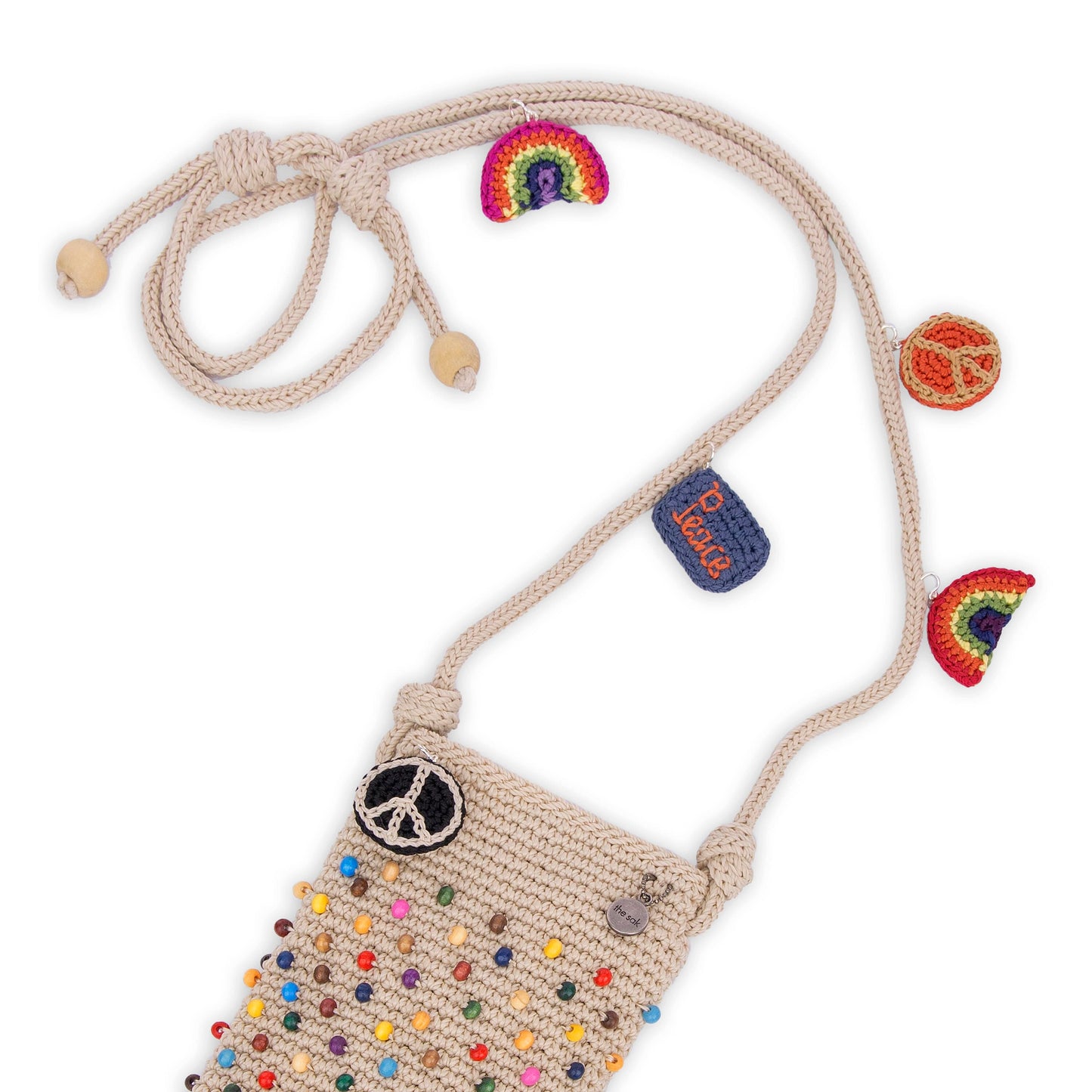 The Sak Josie Mini Crossbody Crochet - Ecru Multi Beads