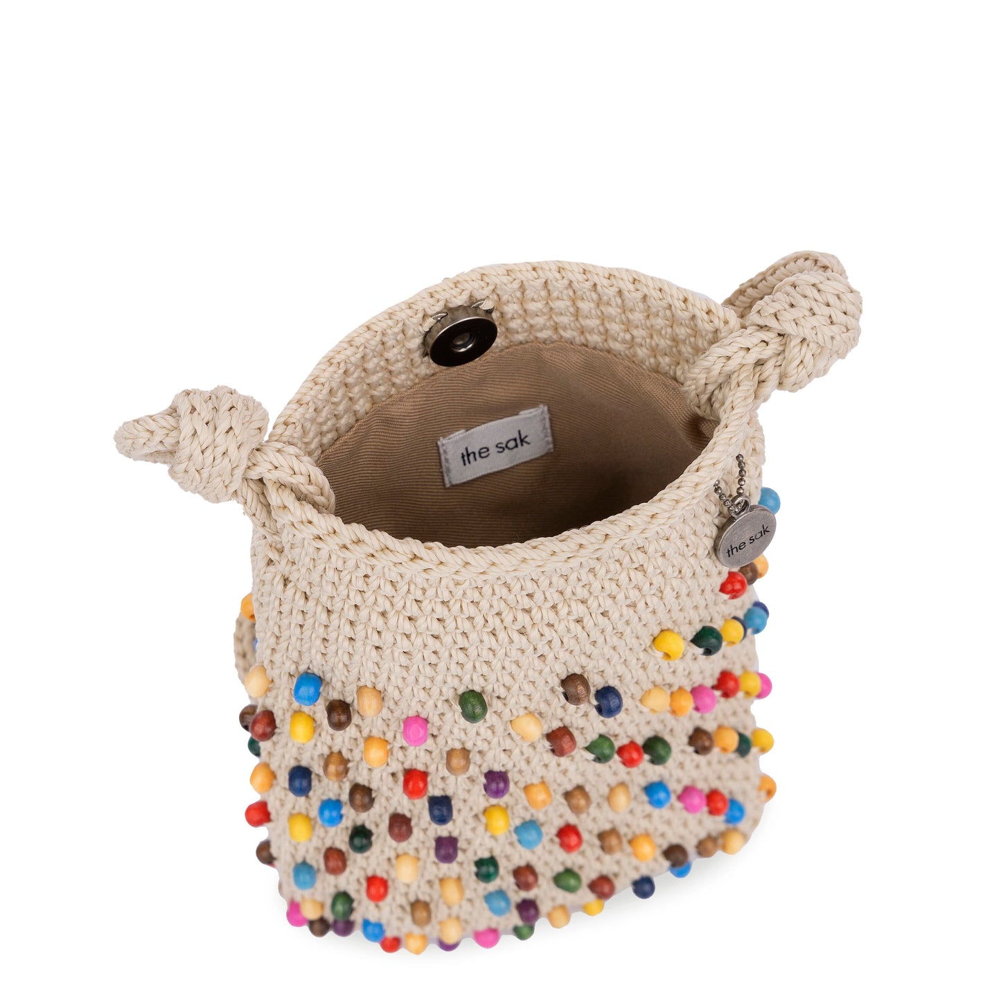 The Sak Josie Mini Crossbody Crochet - Ecru Multi Beads