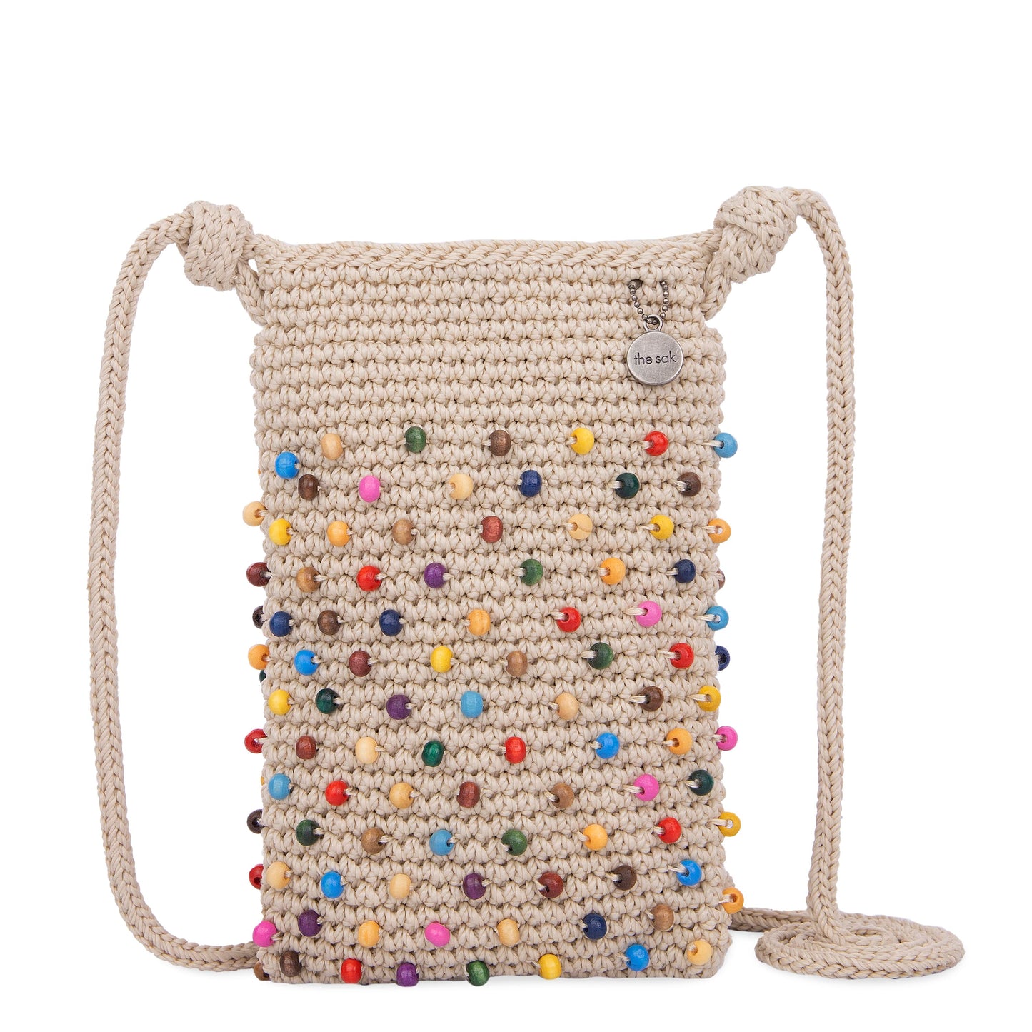 The Sak Josie Mini Crossbody Crochet - Ecru Multi Beads