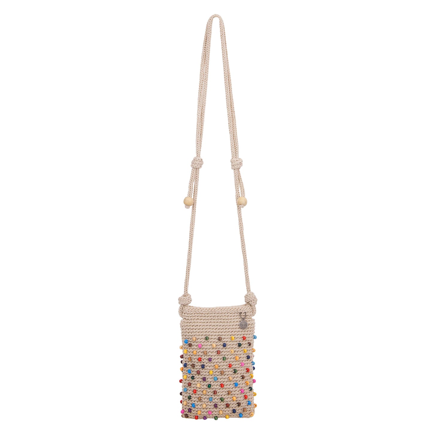 The Sak Josie Mini Crossbody Crochet - Ecru Multi Beads