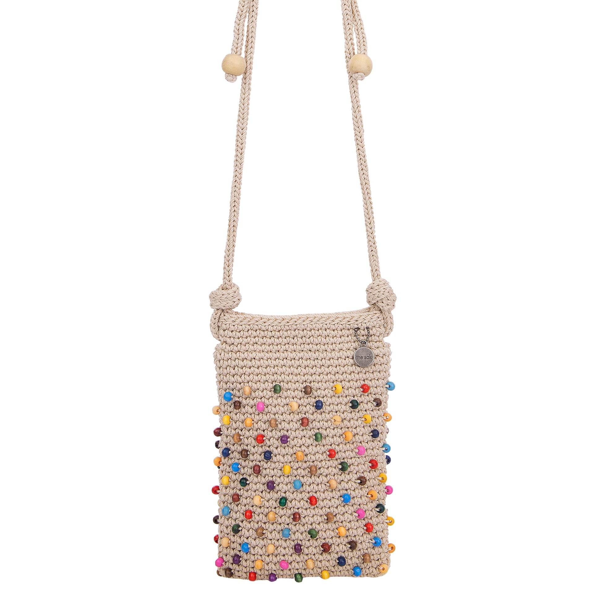 The Sak Josie Mini Crossbody Crochet - Ecru Multi Beads