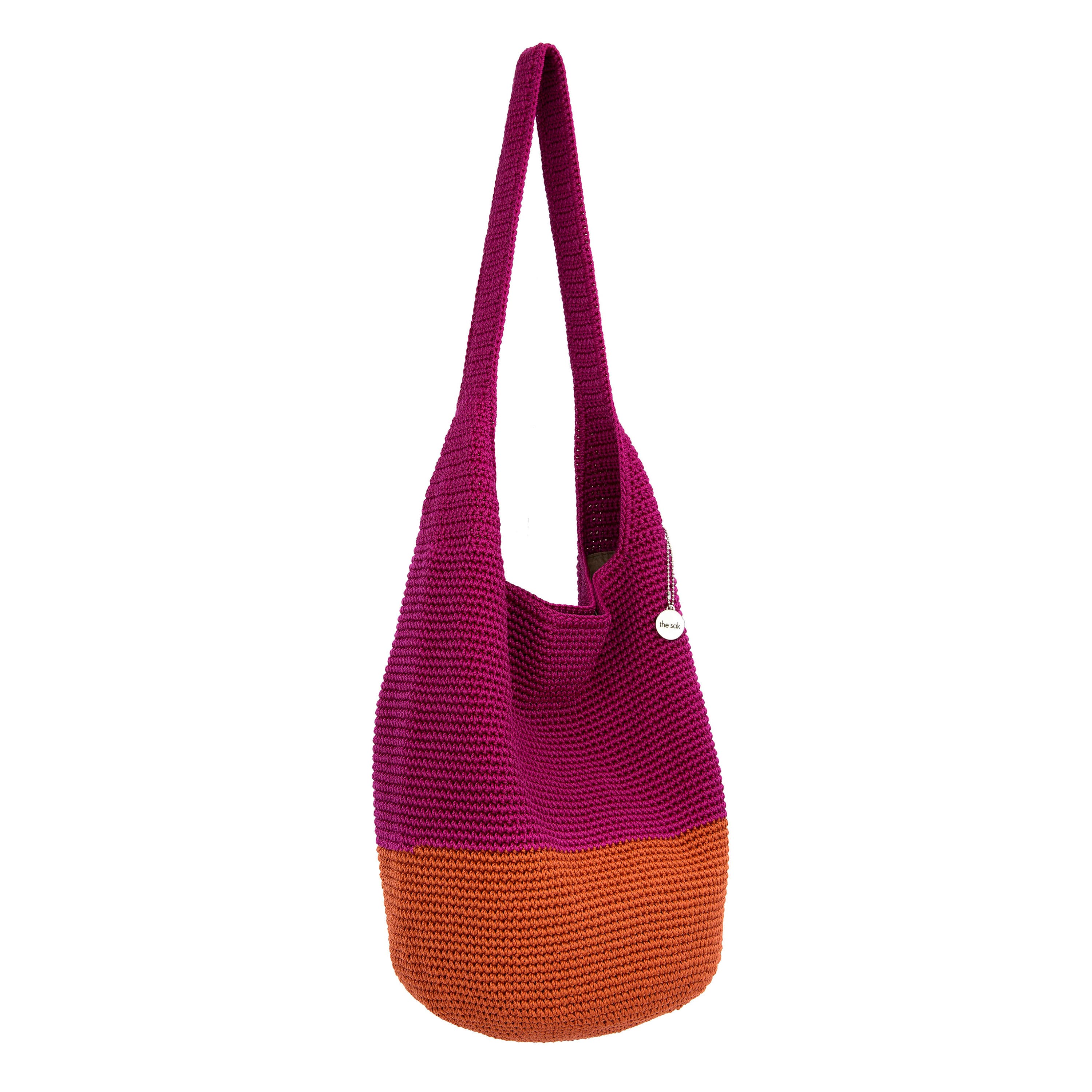 The Sak 120 Hobo - Hand Crochet - Pinkberry Cayenne Block