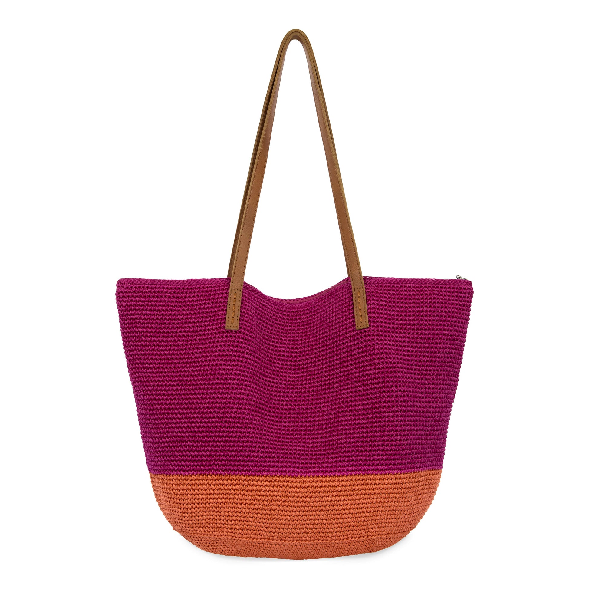 The Sak Faye Large Tote Crochet - |Pinkberry Cayenne Block|
