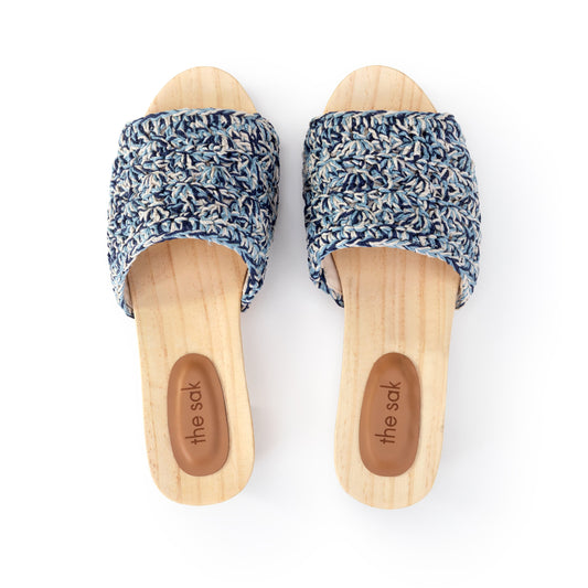 The Sak Ella Clog Sandal Crochet - |Blue Static Shell|