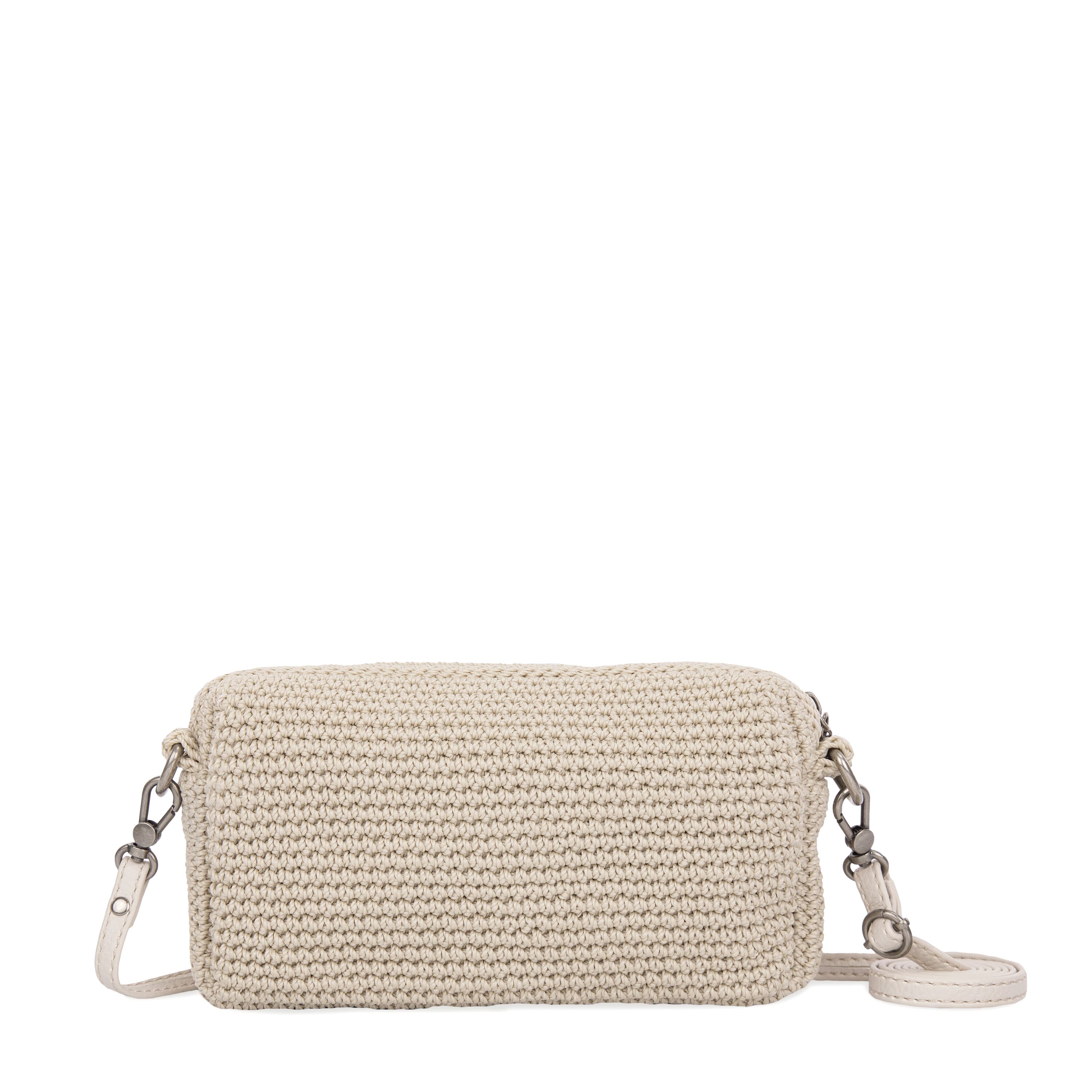 The Sak Cora Smartphone Crossbody - Hand Crochet - Ecru Multi Beads