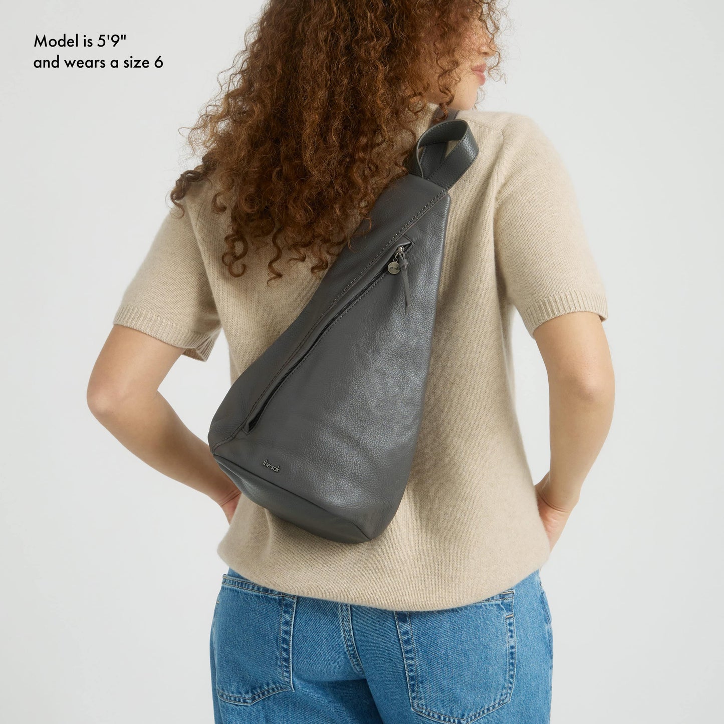 The Sak Geo Sling Backpack Leather - |Slate|