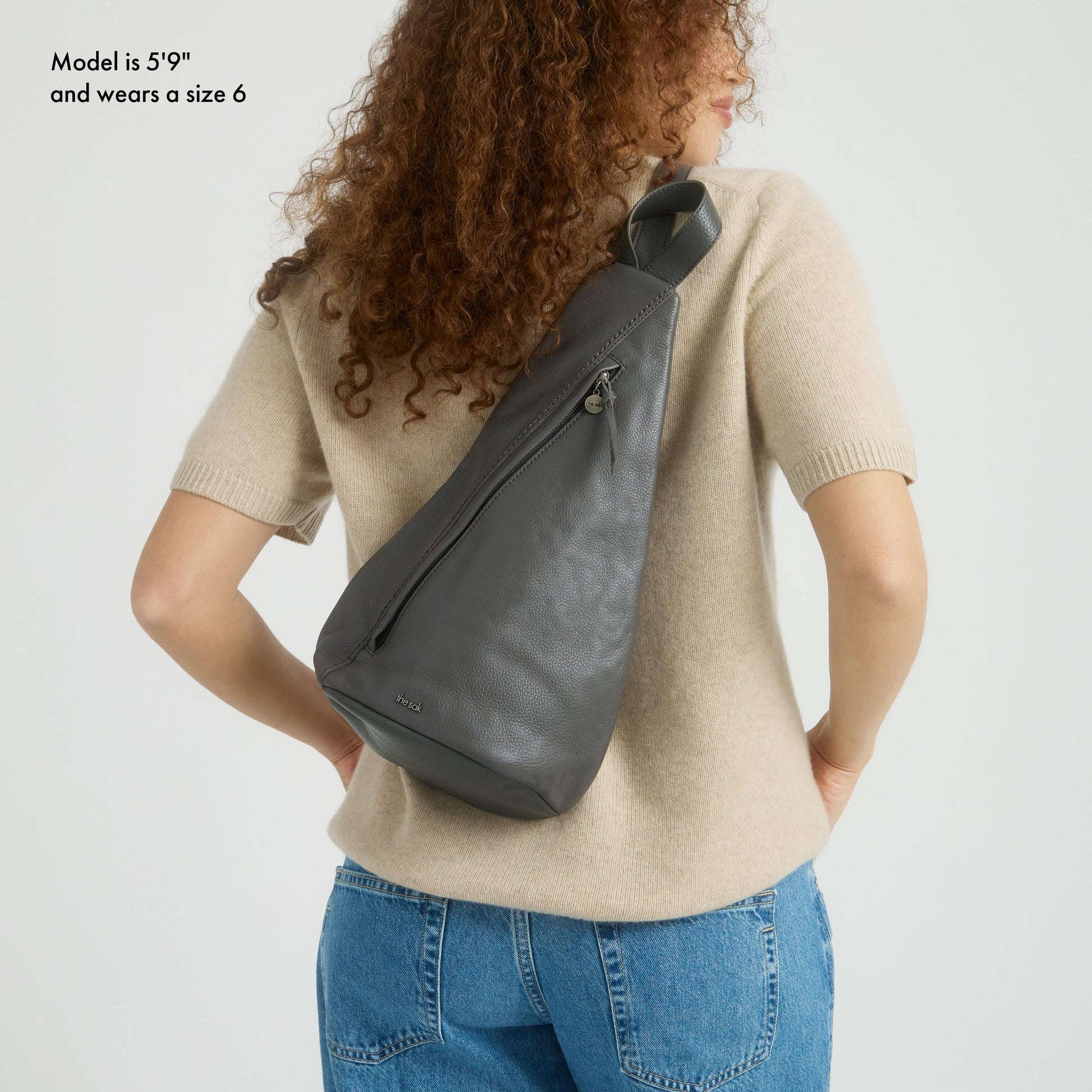 The Sak Geo Sling Backpack Leather - |Slate|