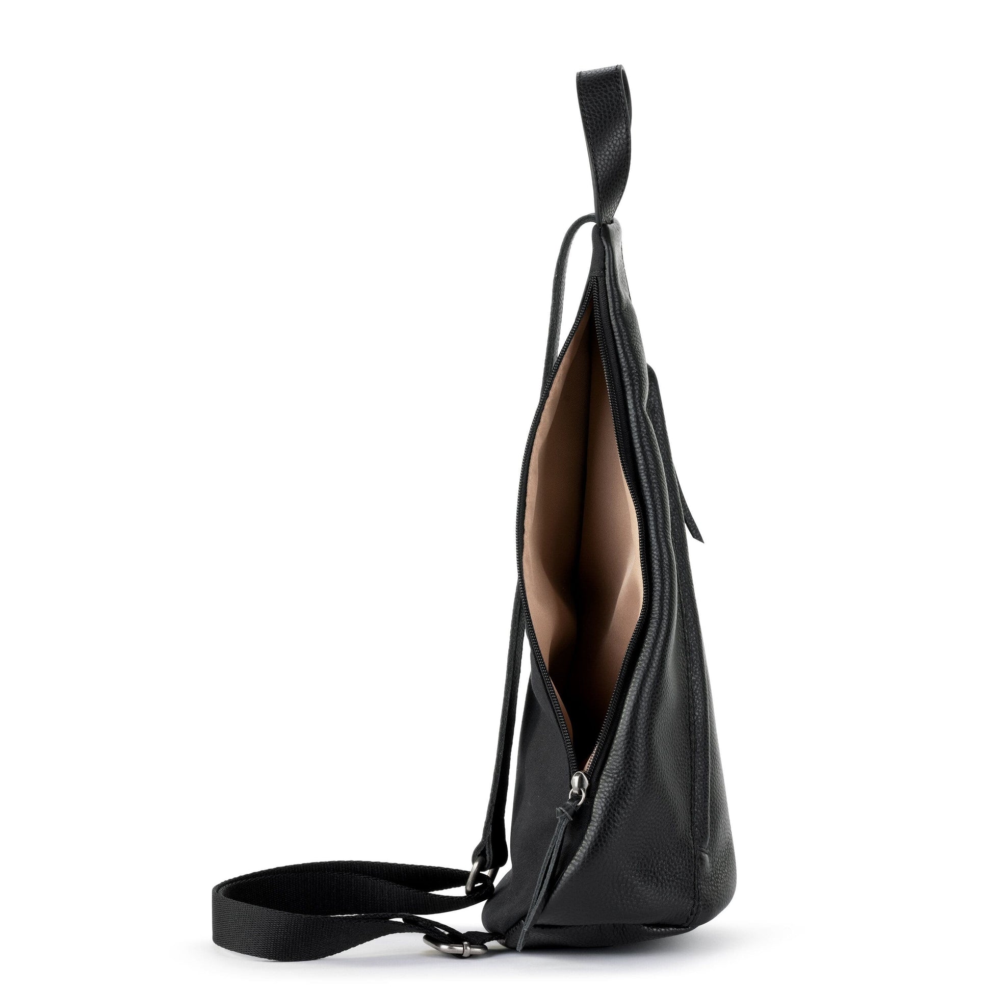 The Sak Geo Sling Backpack Leather - |Black|