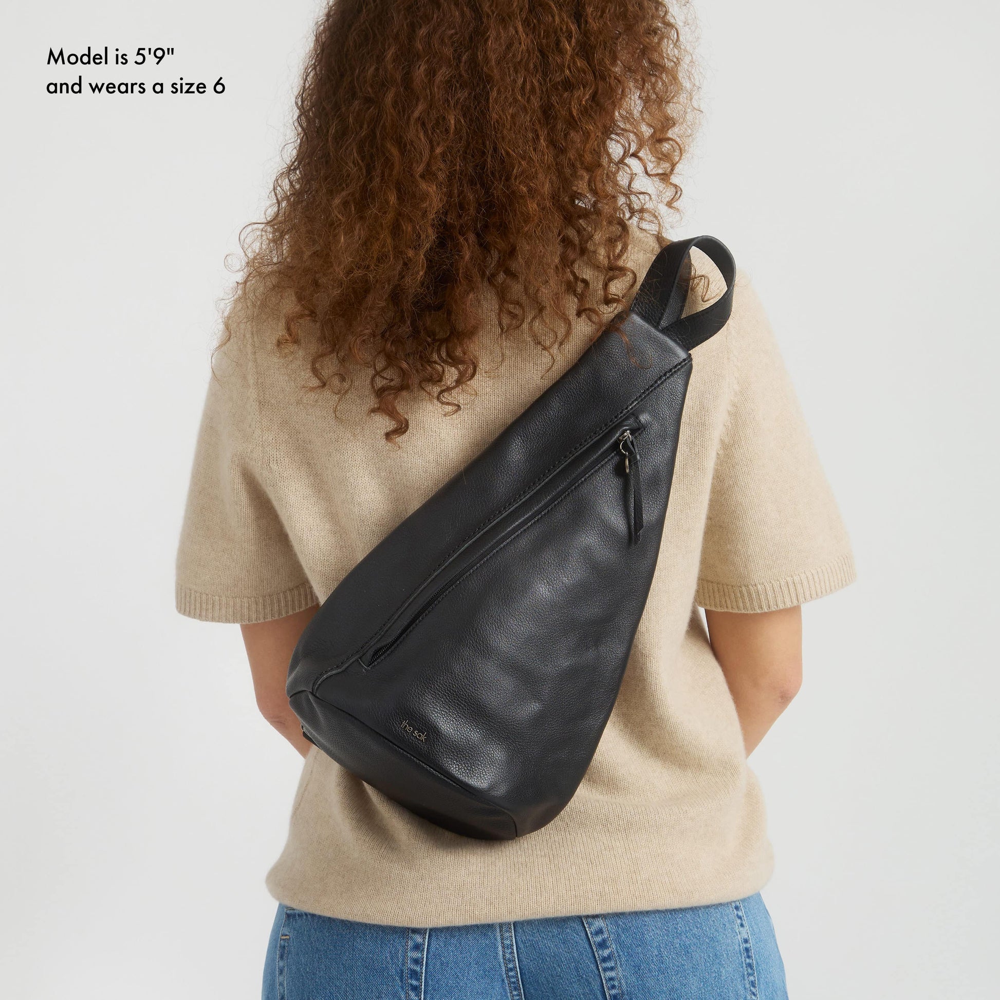 The Sak Geo Sling Backpack Leather - |Black|