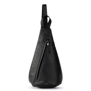 Geo Sling Backpack - Leather - Black