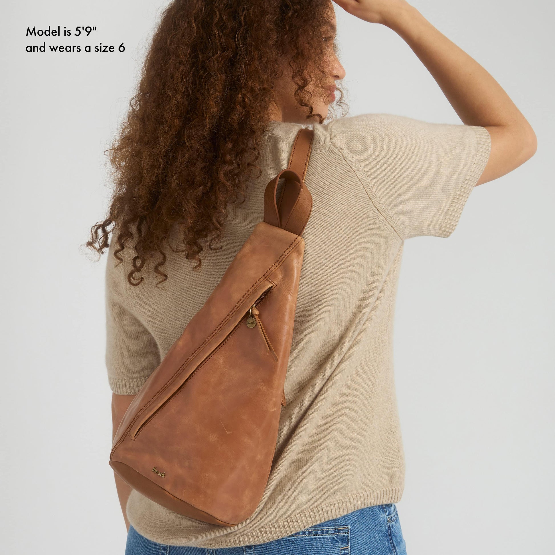 The Sak Geo Sling Backpack Leather - |Tobacco|
