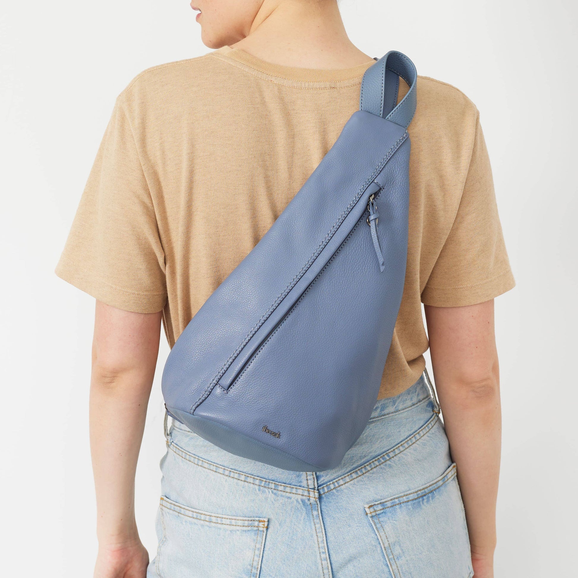 The Sak Geo Sling Backpack Leather - |Maritime|