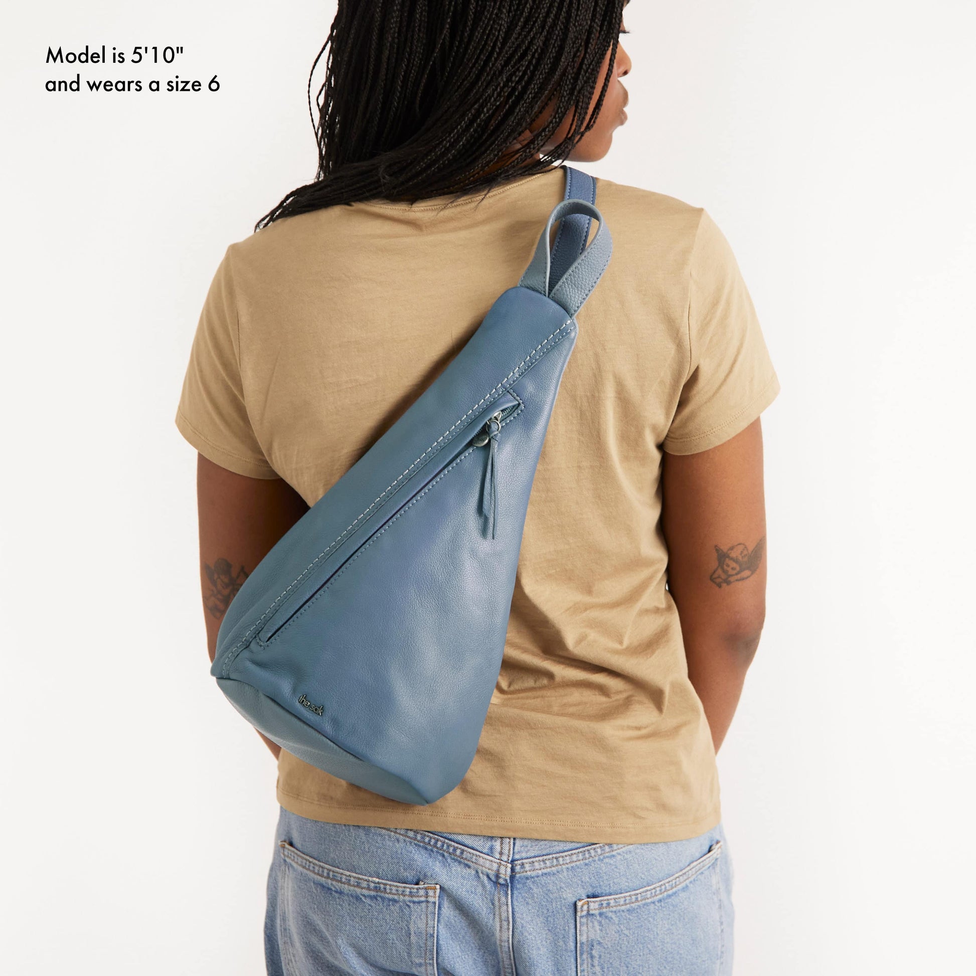 The Sak Geo Sling Backpack Leather - |Maritime|