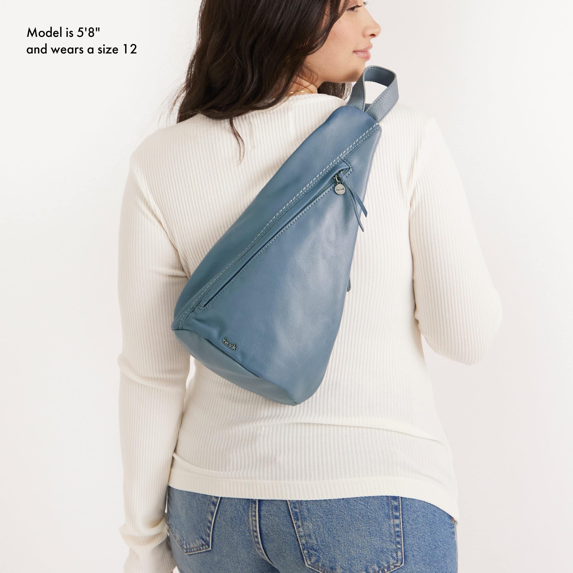 The Sak Geo Sling Backpack Leather - |Maritime|