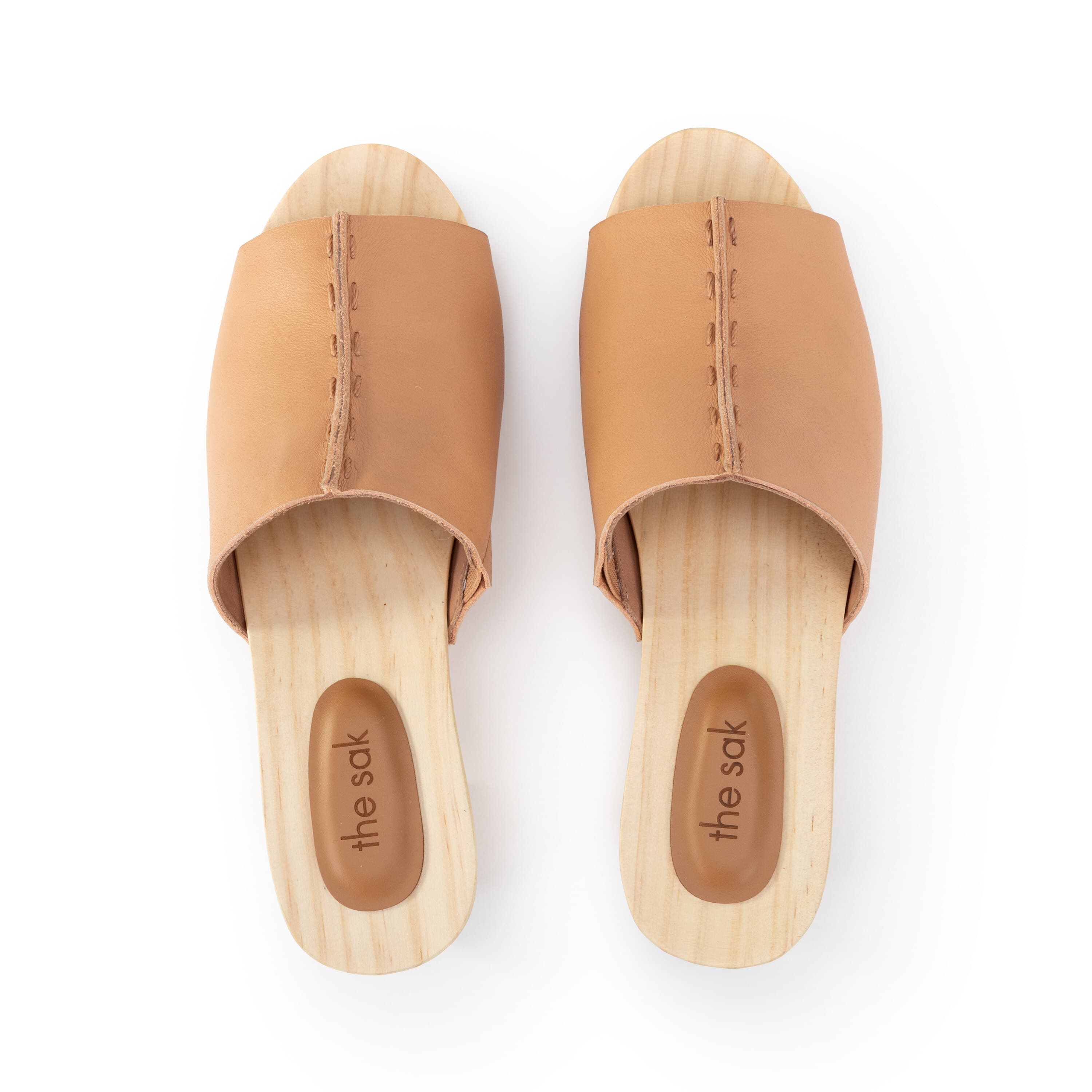 The Sak Ella Clog Sandal - Leather - Natural Vachetta