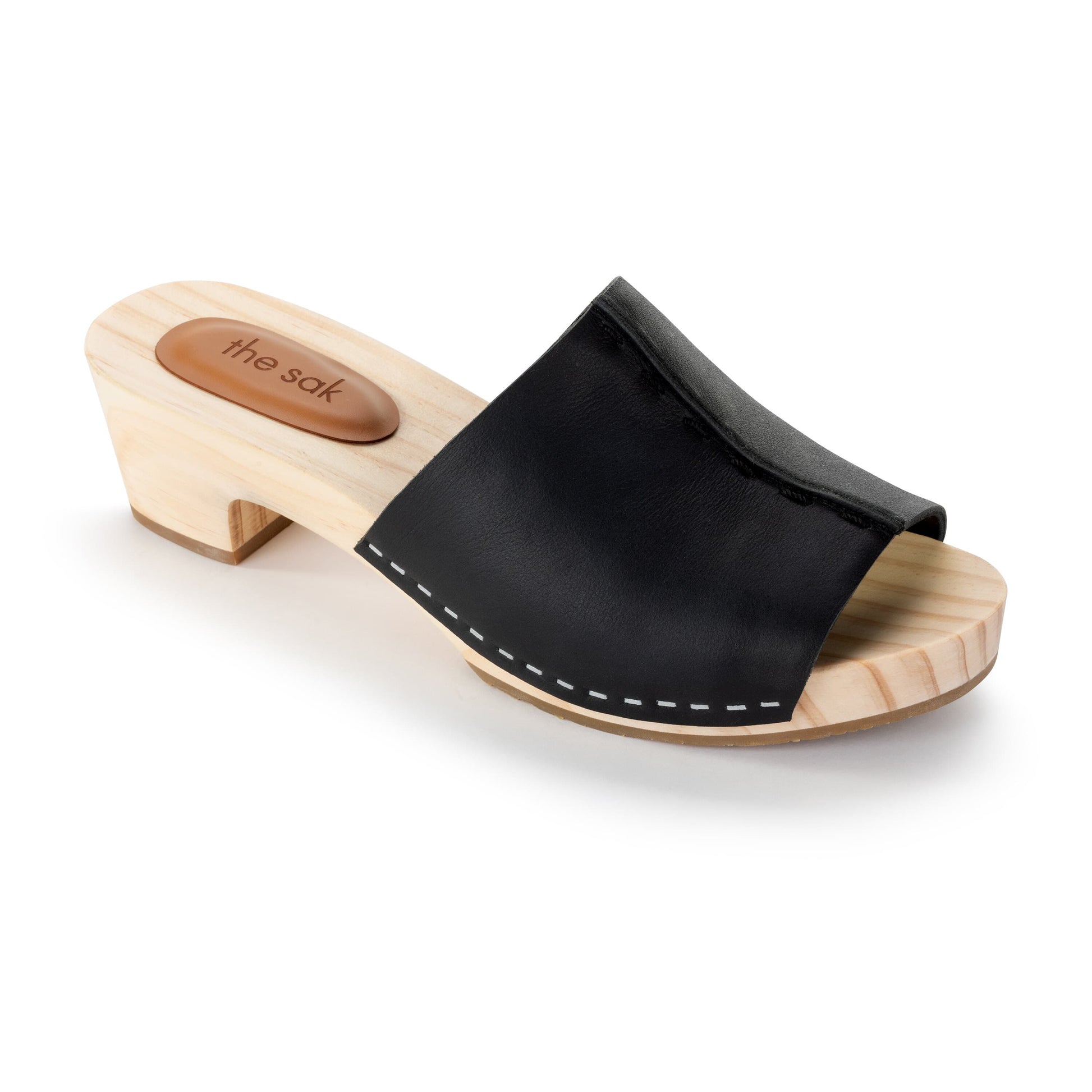 The Sak Ella Clog Sandal Leather - |Black|