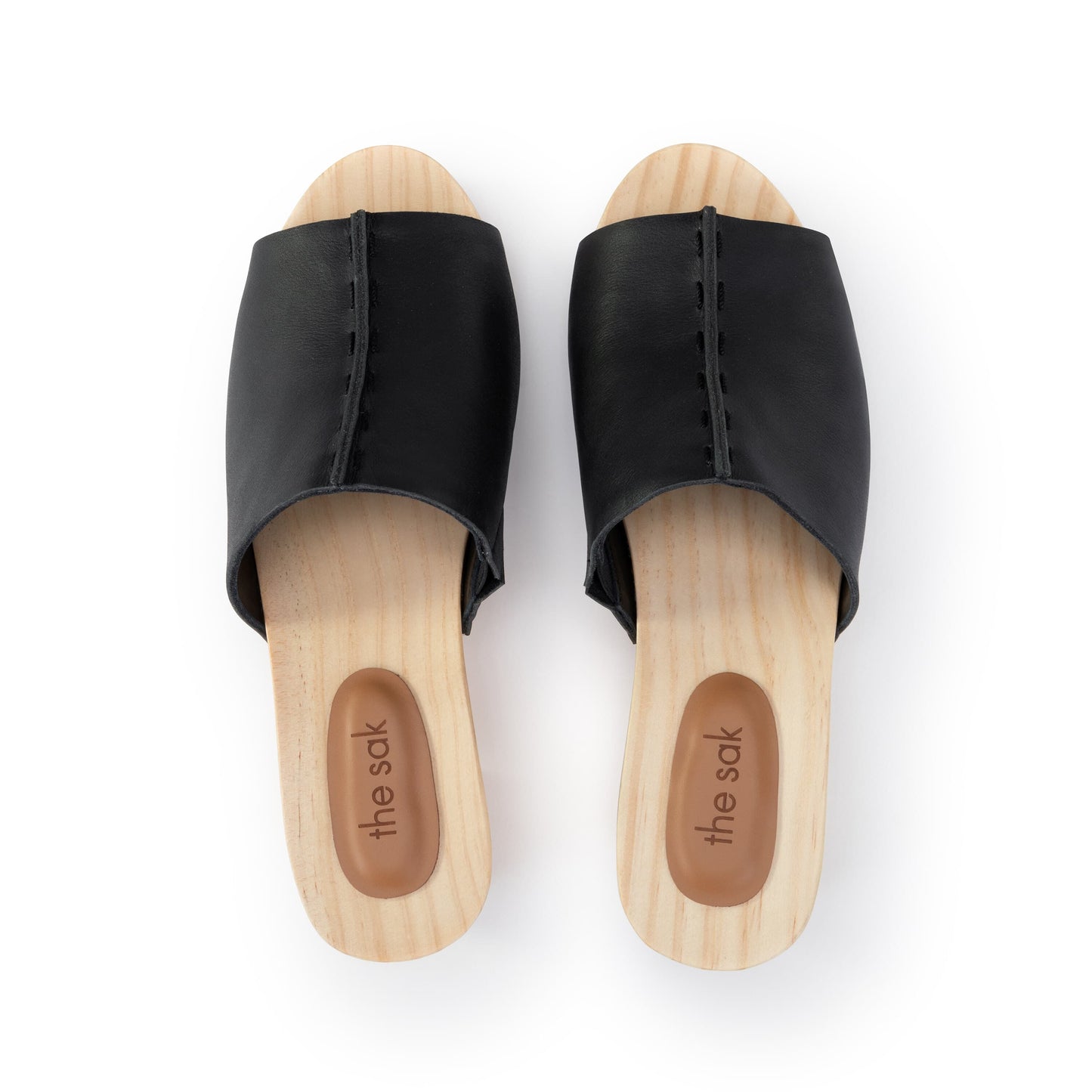 The Sak Ella Clog Sandal Leather - |Black|