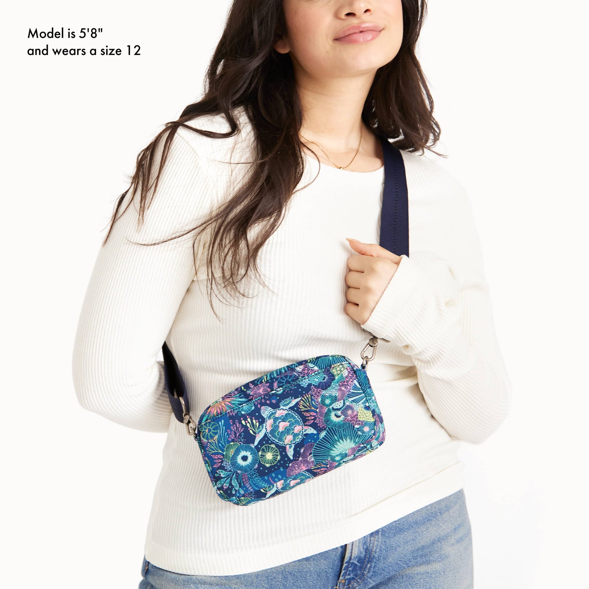 Sakroots Lodi Smartphone Crossbody EcoTwill - |Royal Blue Seascape|