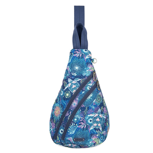 Sakroots On The Go Sling Backpack EcoTwill - |Royal Blue Seascape|