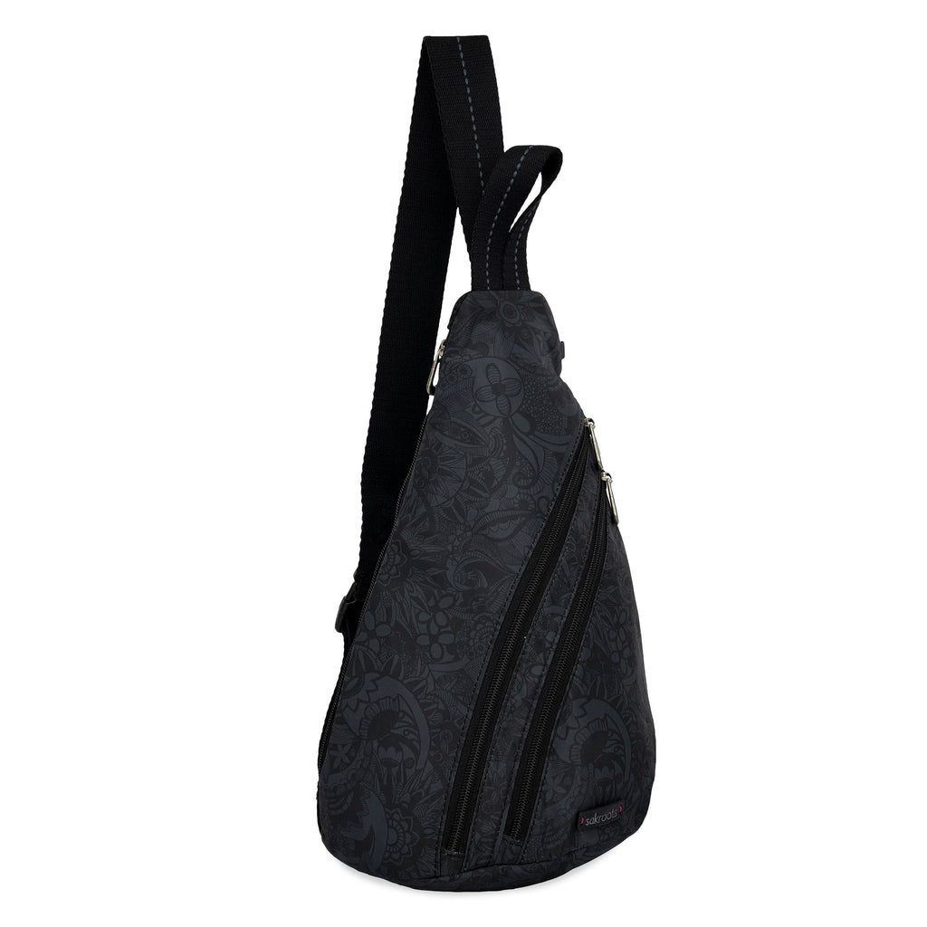 Sakroots On The Go Sling Backpack - EcoTwill - Black Spirit Desert