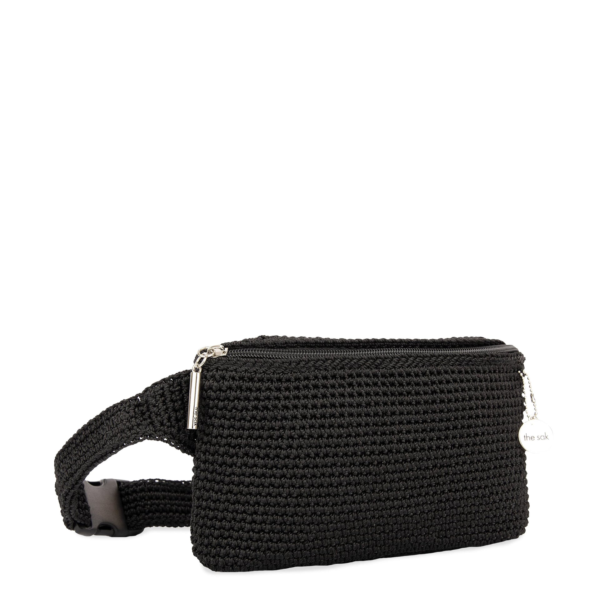 The Sak Caraway Small Belt Bag Crochet - |Black|