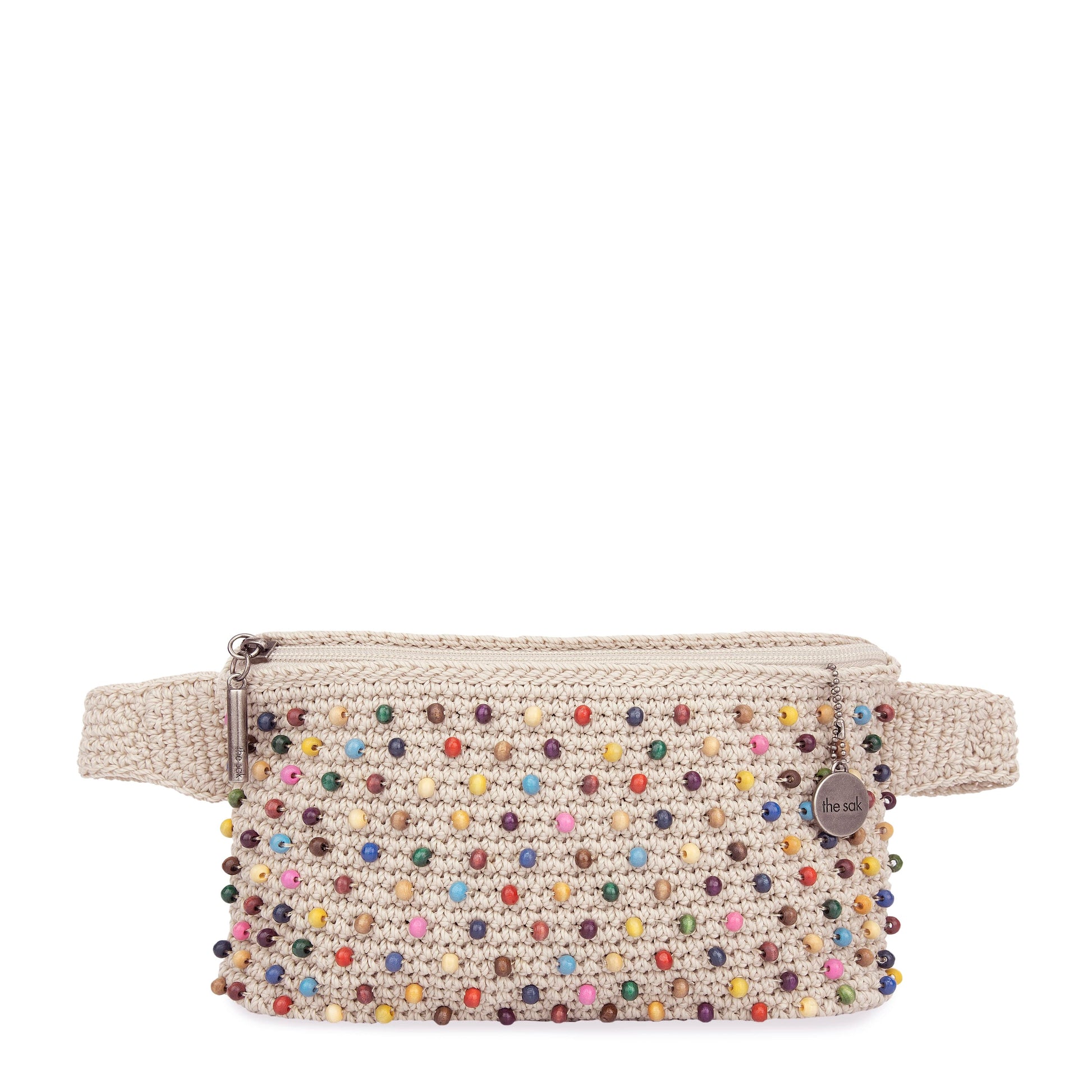 The Sak Caraway Small Belt Bag Crochet - |Ecru Multi Beads|