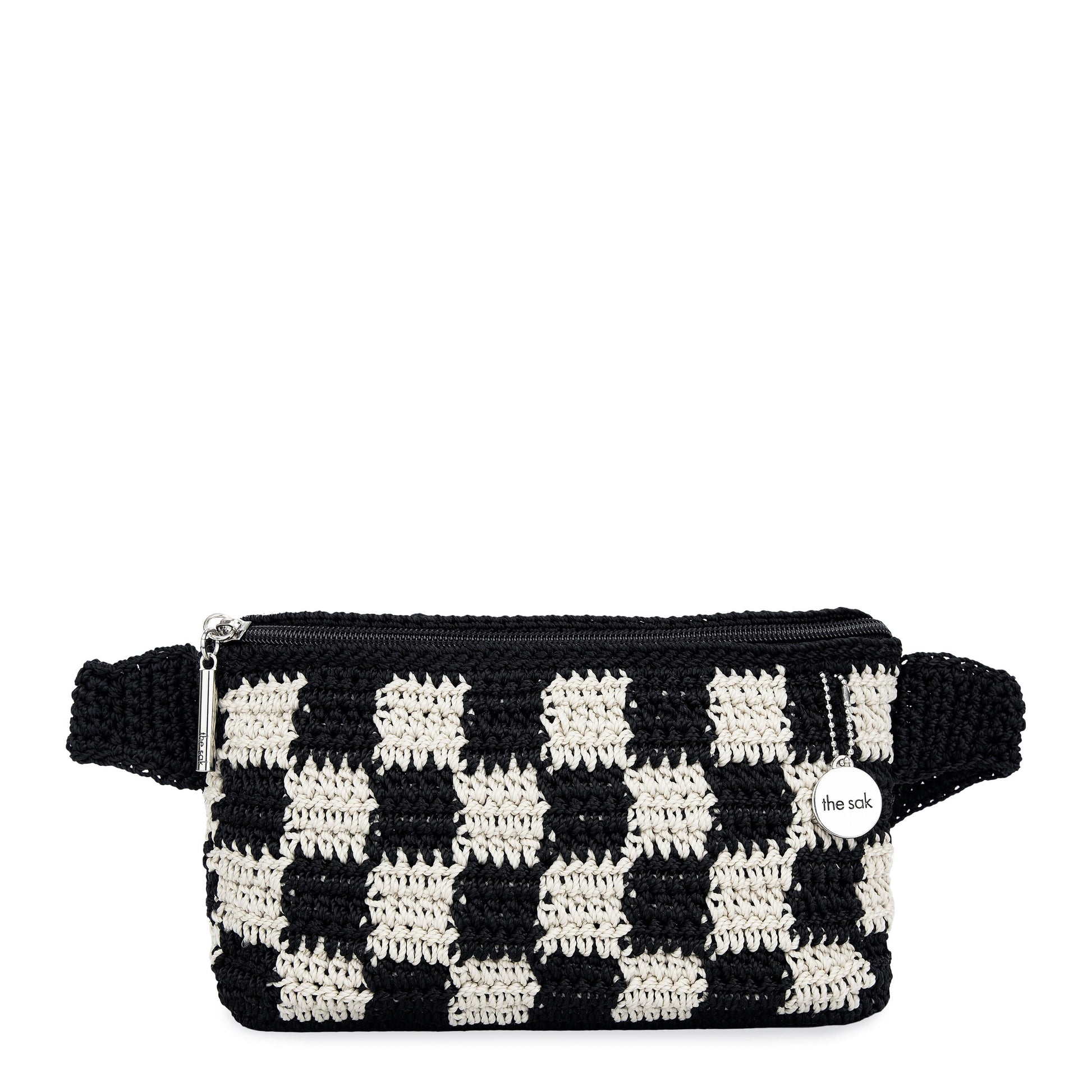 The Sak Caraway Small Belt Bag Crochet - |Black Check|