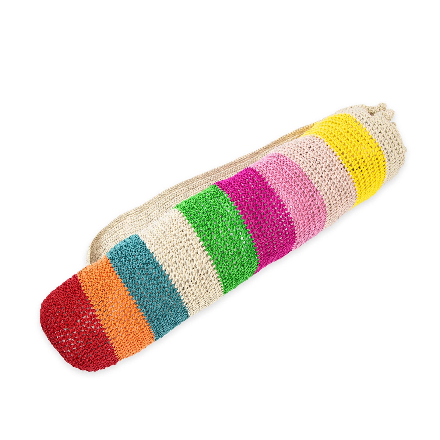 The Sak Yoga Mat Bag Crochet - |Beach Stripe|