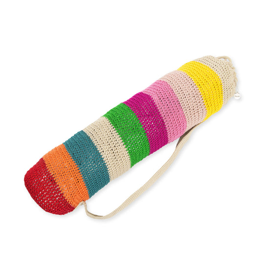 The Sak Yoga Mat Bag Crochet - |Beach Stripe|