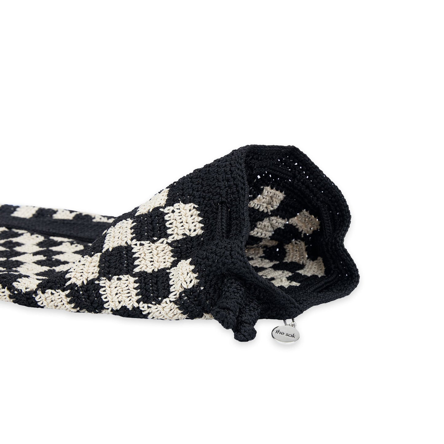 The Sak Yoga Mat Bag Crochet - |Black Check|