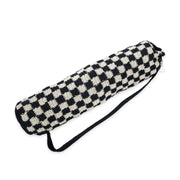 Yoga Mat Bag - Hand Crochet - Black Check