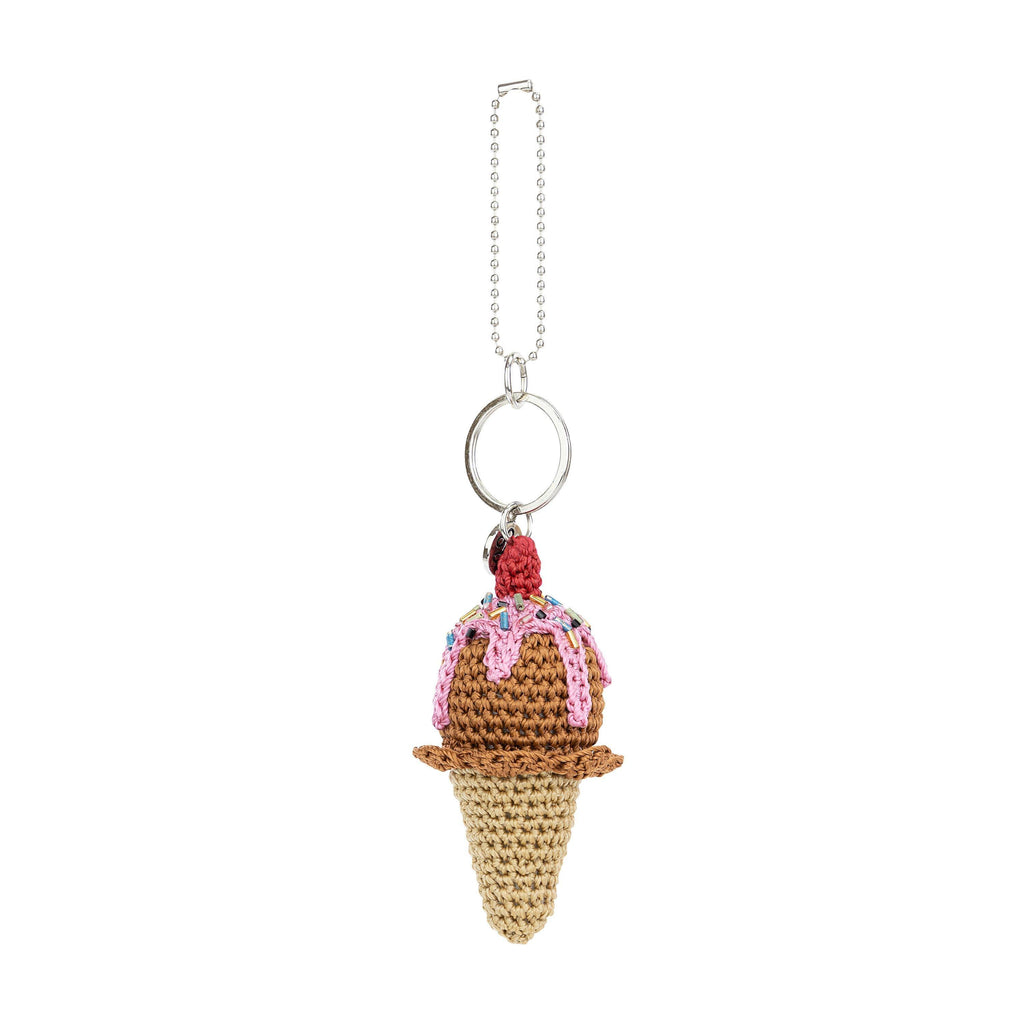 The Sak Yarnicharmz Dangle - Hand Crochet - Chocolate Ice Cream