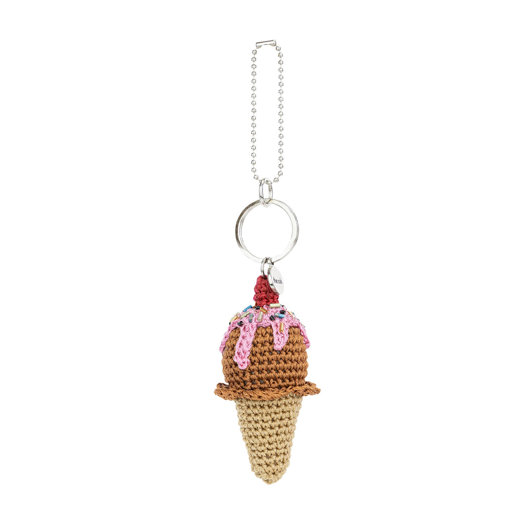 The Sak Yarnicharmz Dangle - Hand Crochet - Chocolate Ice Cream