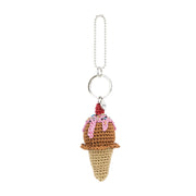 Yarnicharmz Dangle - Hand Crochet - Chocolate Ice Cream