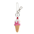 The Sak Yarnicharmz Dangle - Hand Crochet - Strawberry Ice Cream