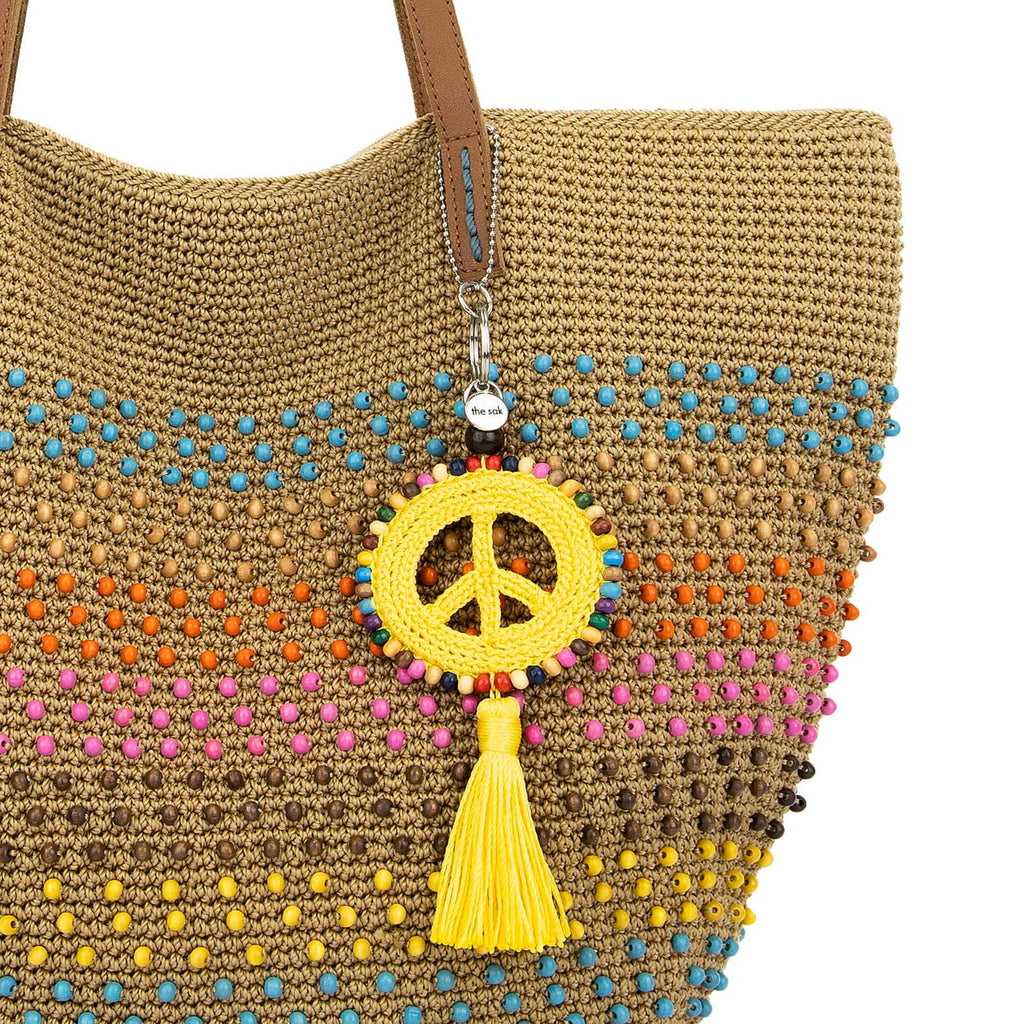 The Sak Yarnicharmz Dangle - Hand Crochet - Lemon Drop Peace