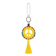 Yarnicharmz Dangle - Hand Crochet - Lemon Drop Peace