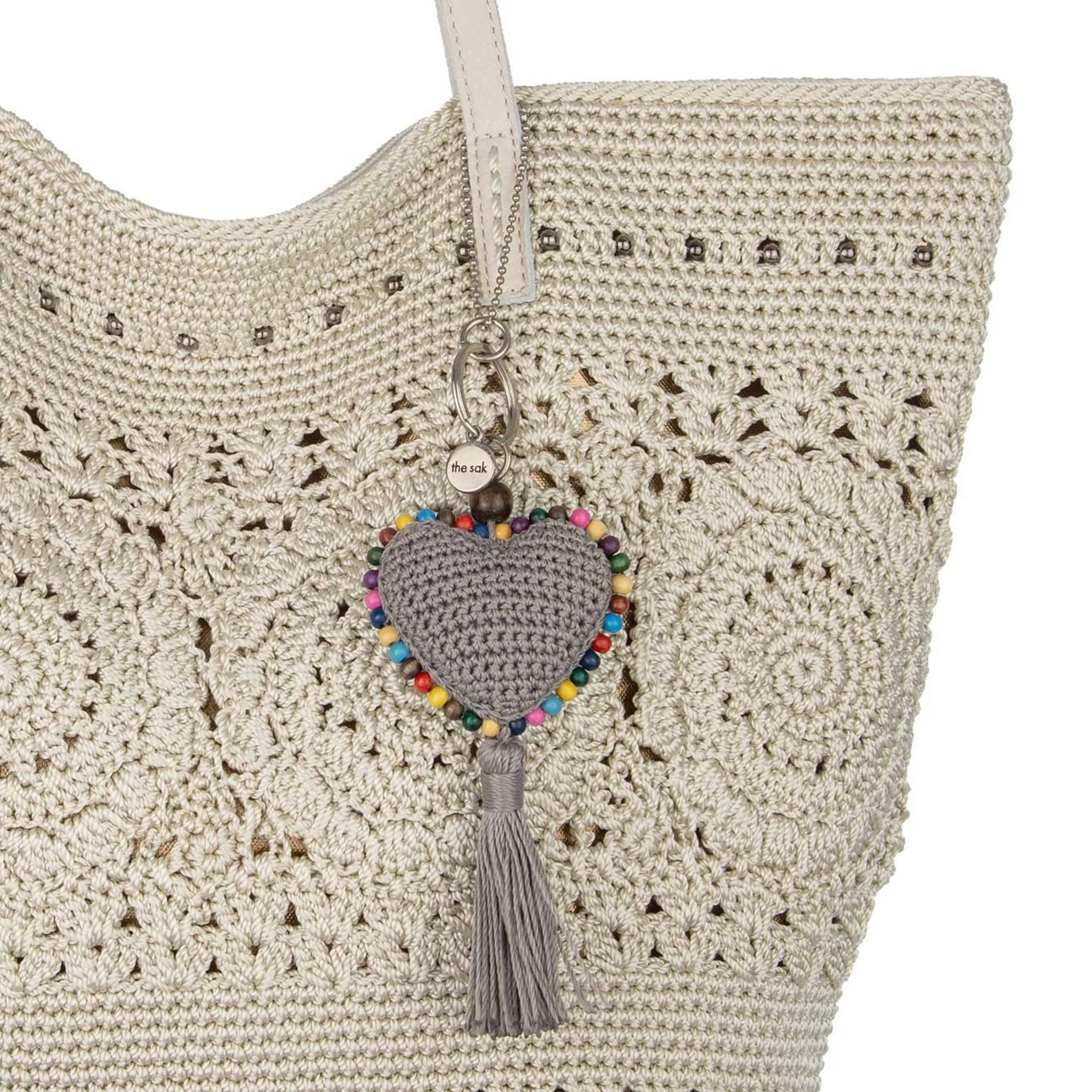 The Sak Yarnicharmz Dangle - Hand Crochet - Fog Heart