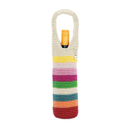 Wine Bag - Hand Crochet - Beach Stripe