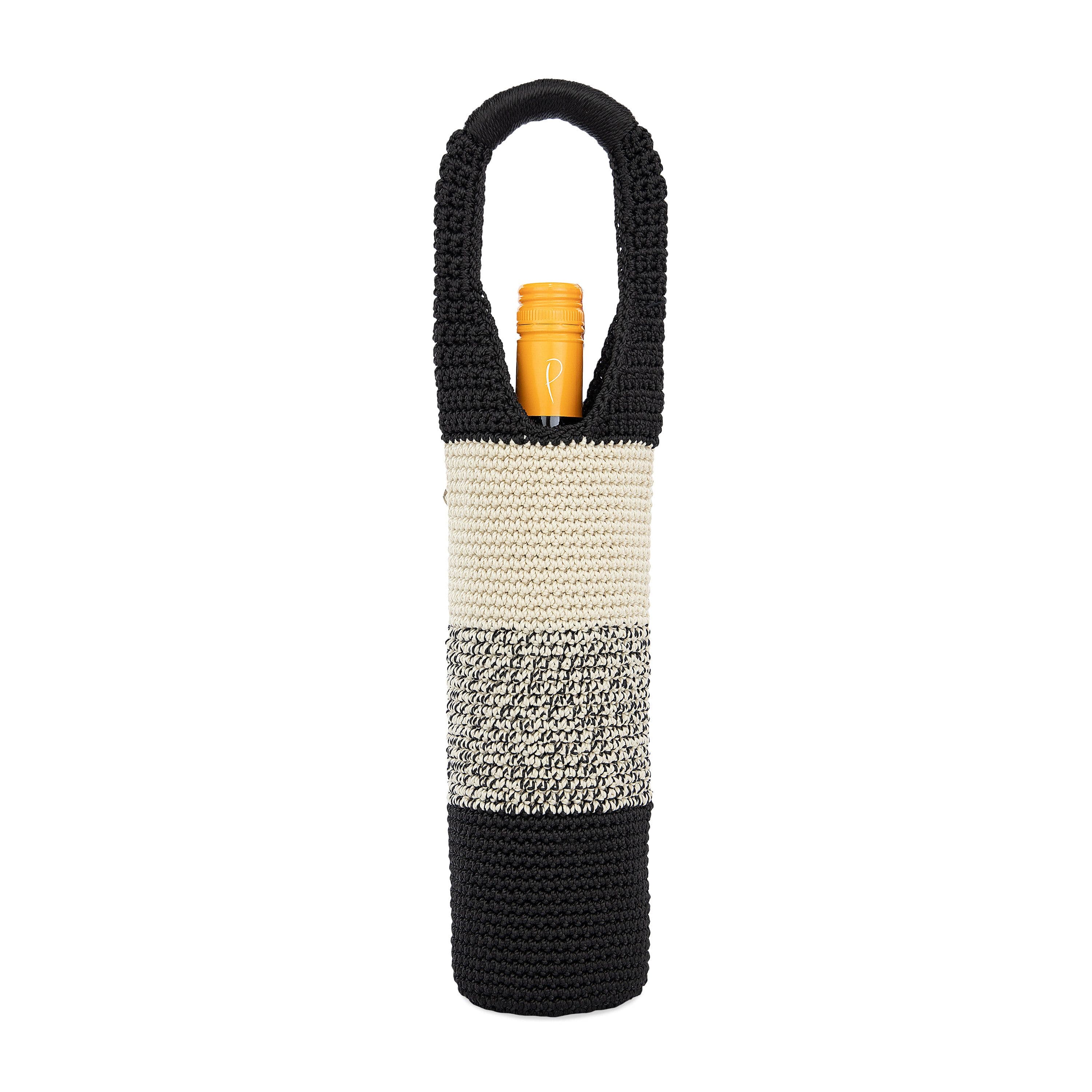 The Sak Wine Bag - Hand Crochet - Midnight Ombre