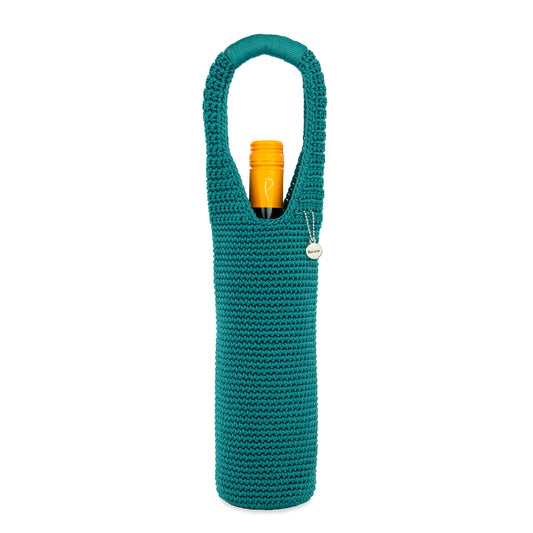 The Sak Wine Bag Crochet - |Azure|