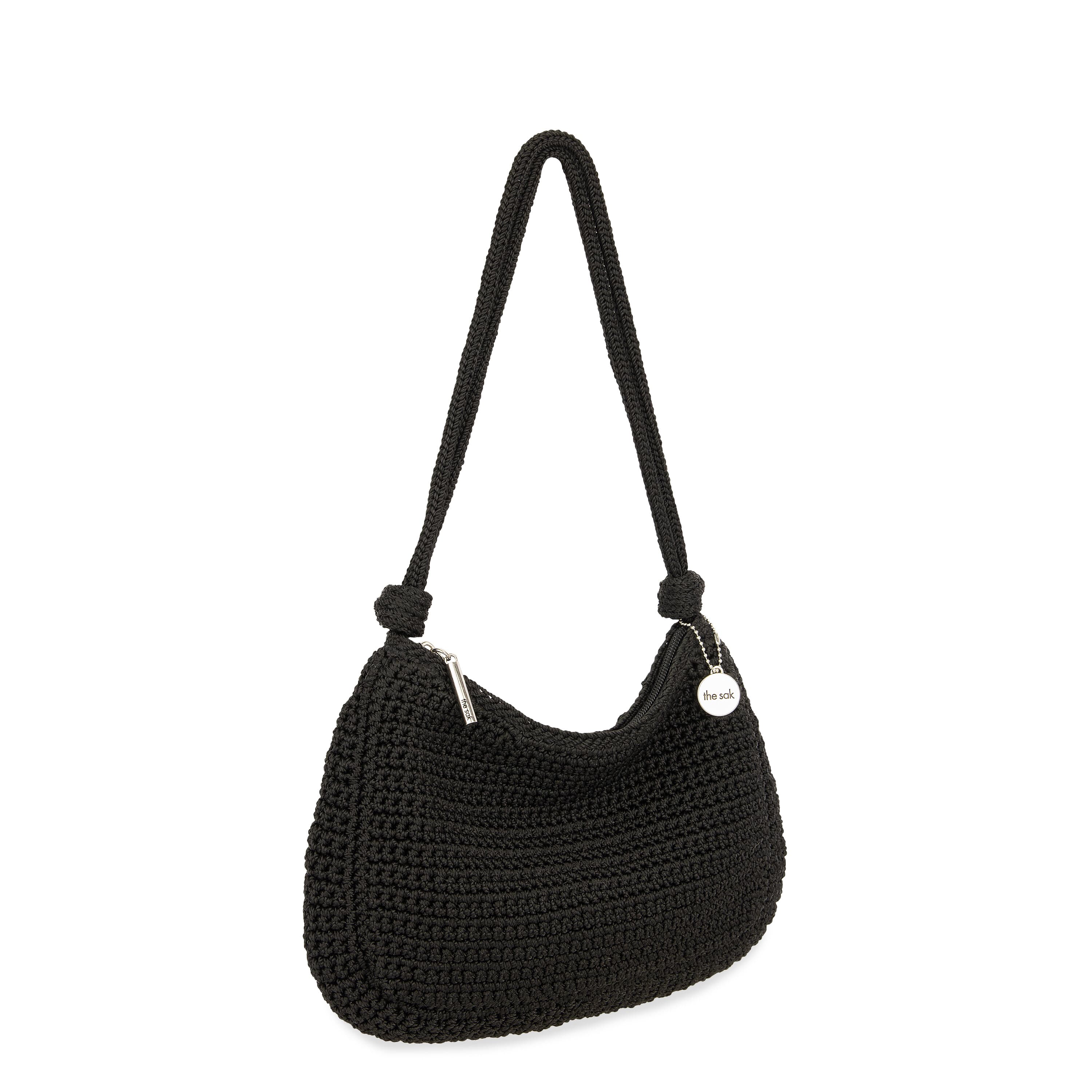The Sak Josie Shoulder Bag - Hand Crochet - Black