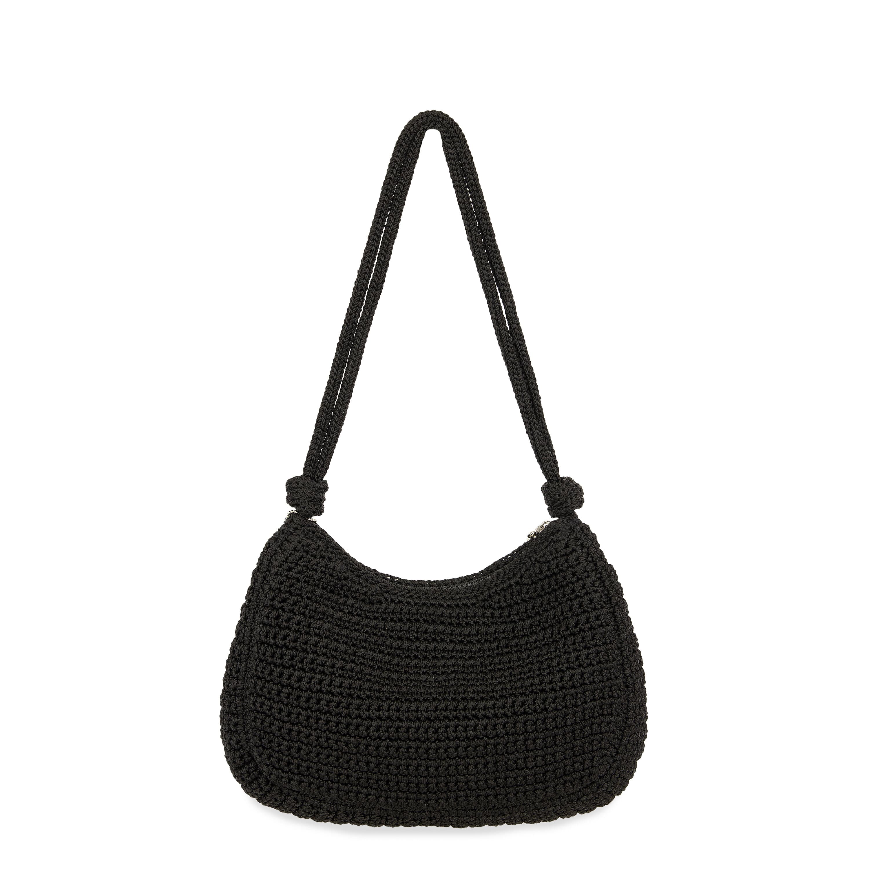 The Sak Josie Shoulder Bag - Hand Crochet - Black