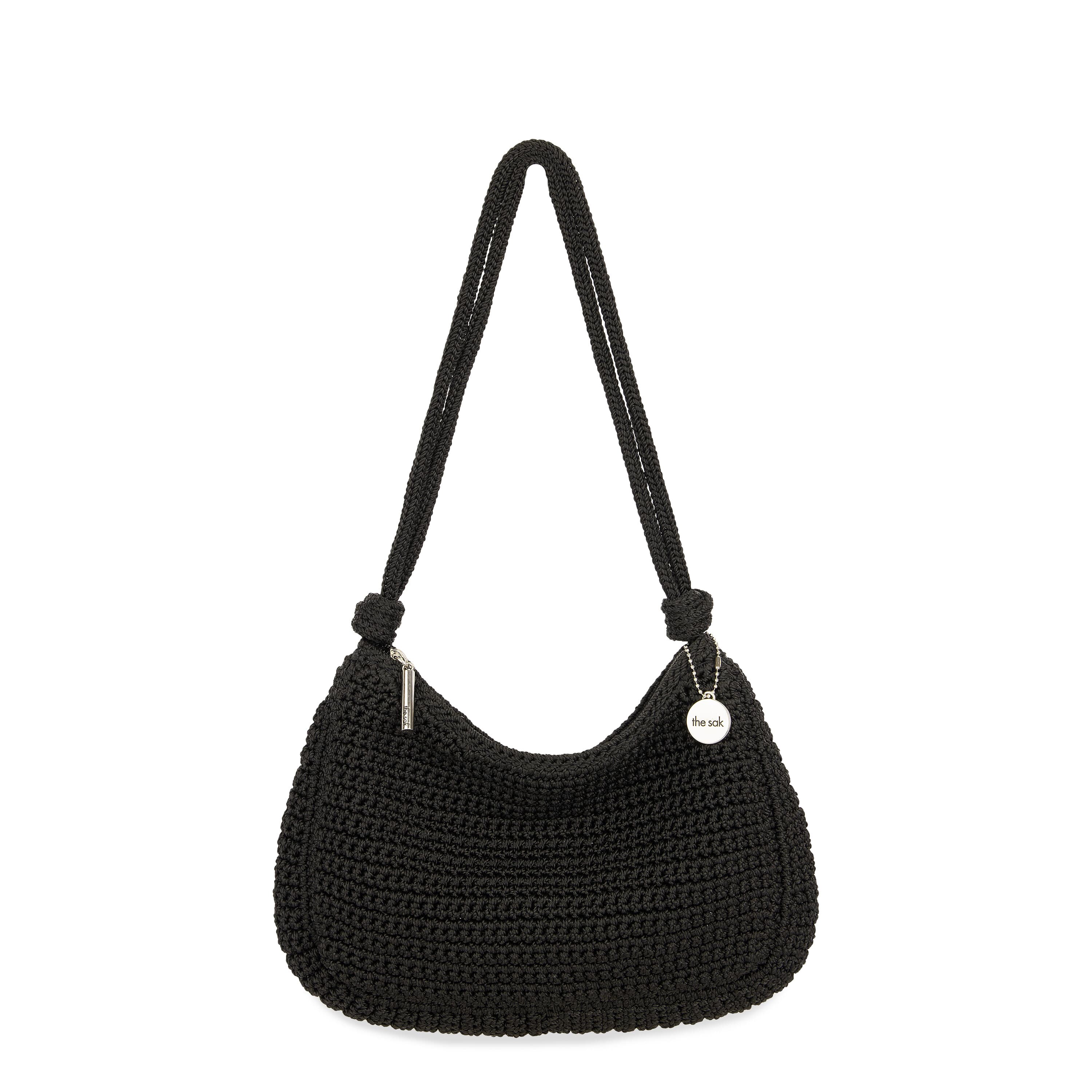 The Sak Josie Shoulder Bag - Hand Crochet - Black