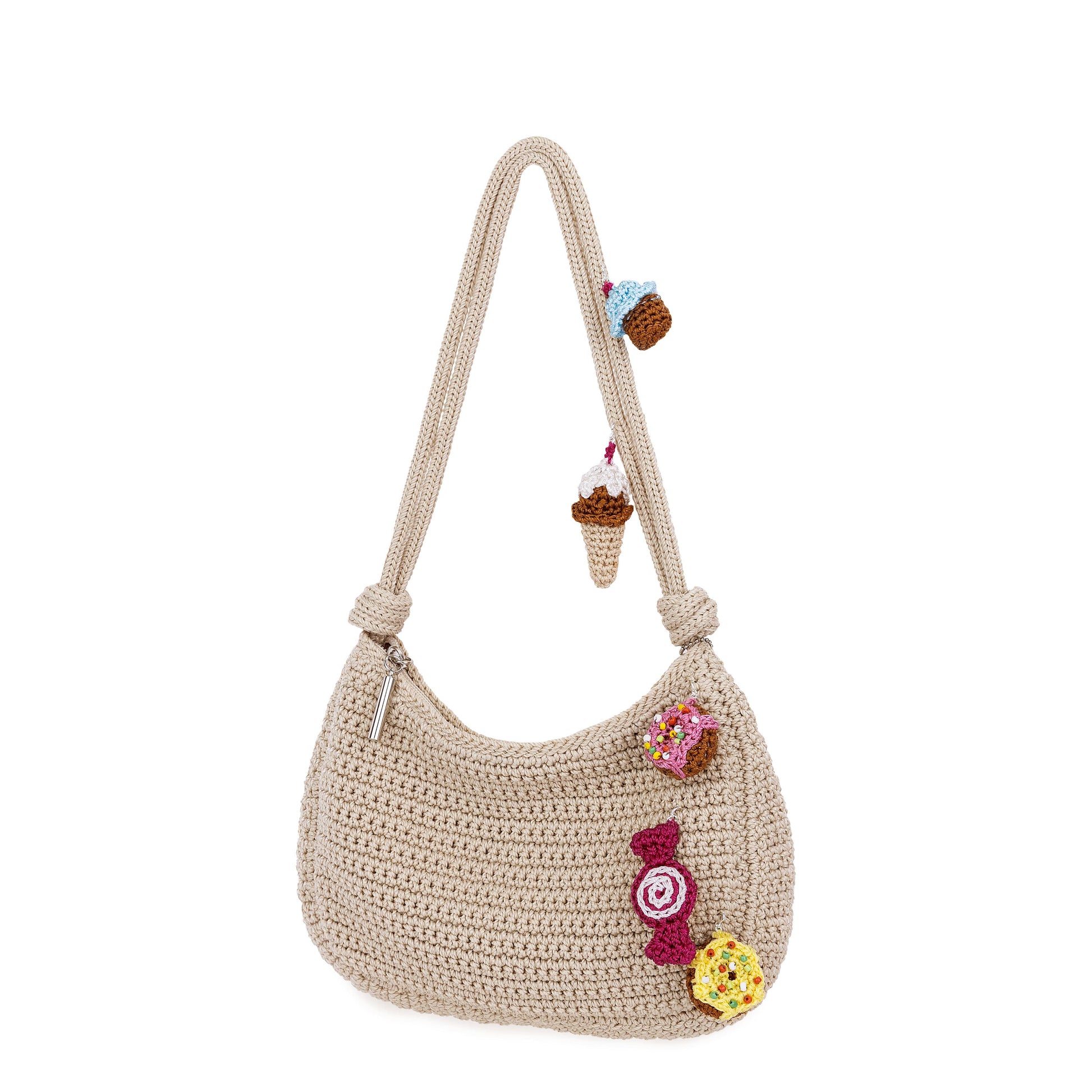 The Sak Josie Shoulder Bag Crochet - Ecru