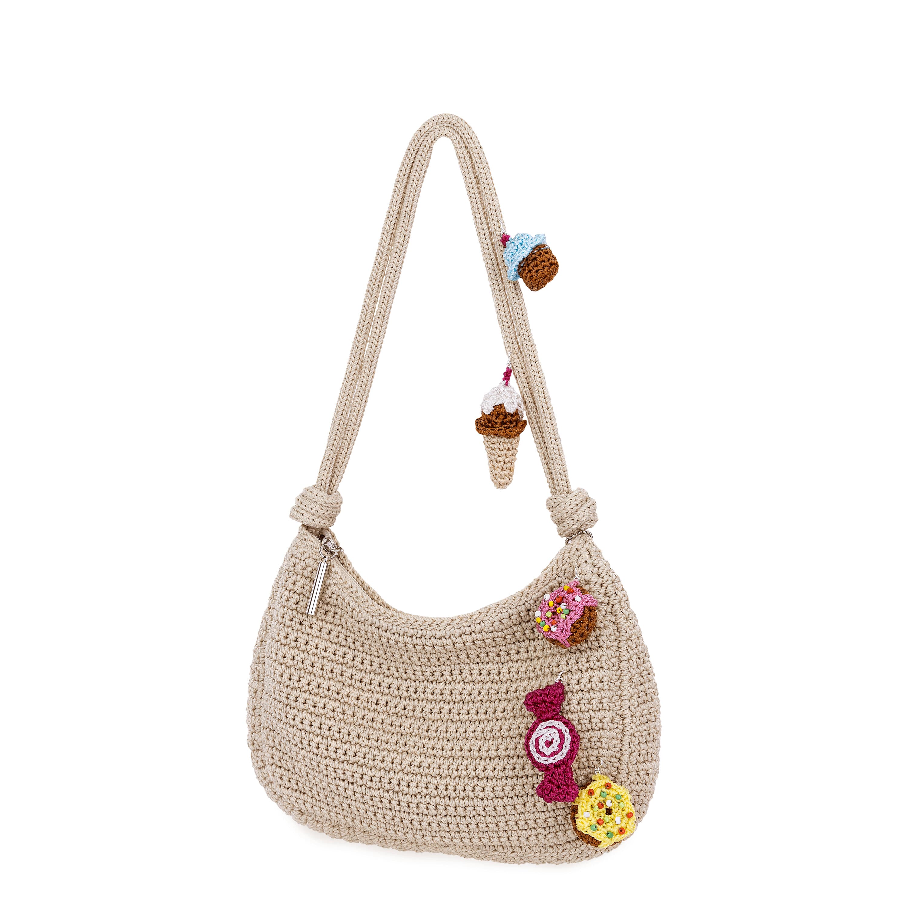 The Sak Josie Shoulder Bag - Hand Crochet - Ecru