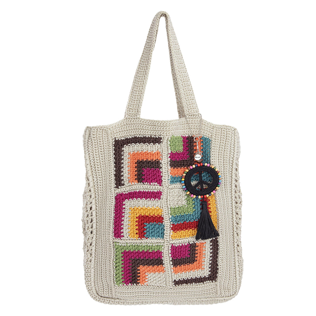 The Sak Lanie Market Tote - Hand Crochet - Multi Geo