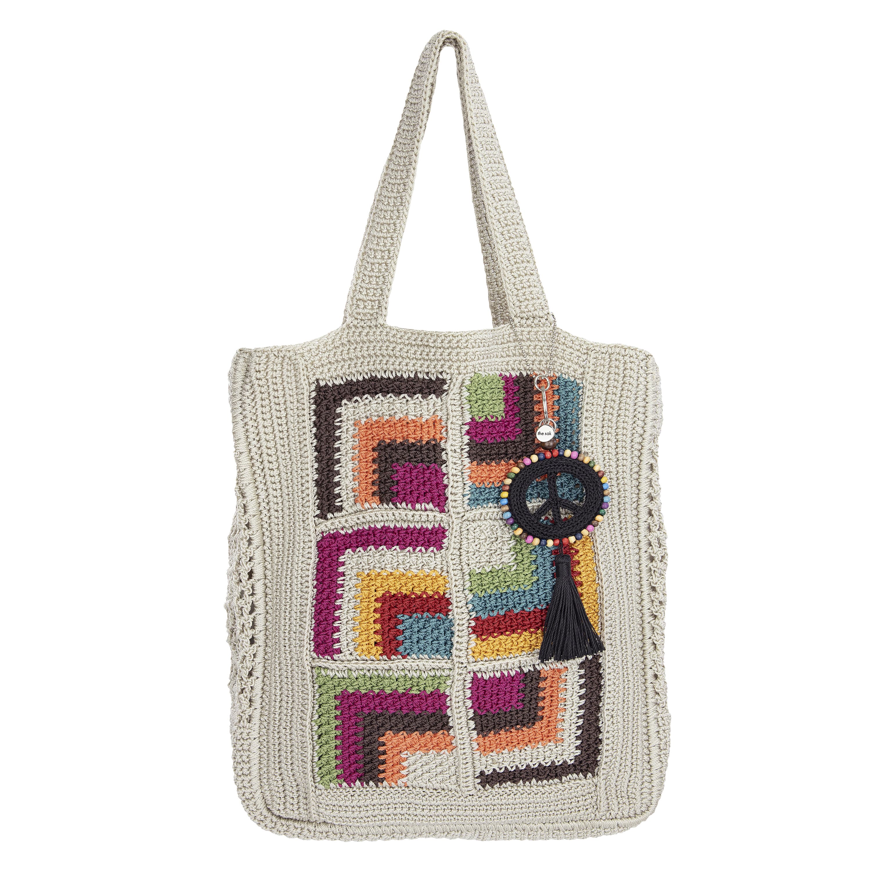 The Sak Lanie Market Tote - Hand Crochet - Multi Geo